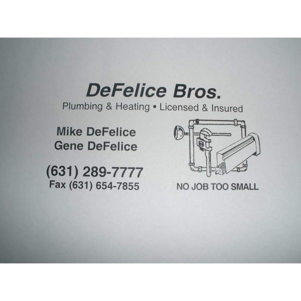 Slide of De Felice Brothers Plumbing & Heating