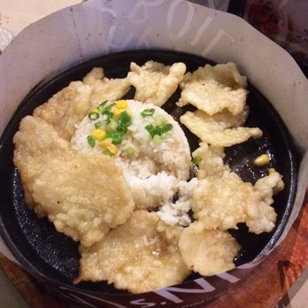 The Captain's Boil - Sizzling fish teriyaki with rice-came out sizzling but fish was over cooked and chewy - Seafood Near Me - Toronto, Ontario The Captain's Boil - Sizzling fish teriyaki with rice-came out sizzling but fish was over cooked and chewy - Seafood Near Me - Toronto, Ontario