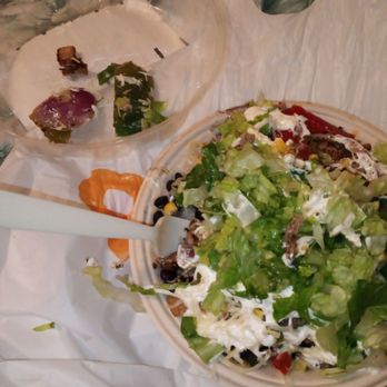 QDOBA Mexican Eats - Chicken burrito bowl. Fajita peppers aren't cut ‍‍ - Mexican Near Me - Newark, New Jersey
