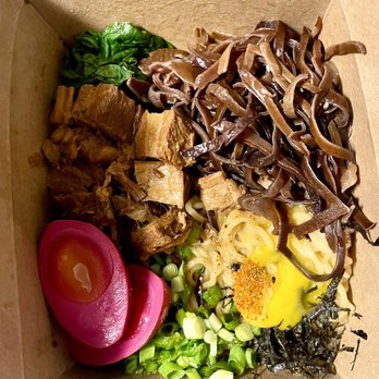 o ramen - Mazemen with pickled egg, spinach, wood ear - Ramen Near Me - Pullman, Washington o ramen - Mazemen with pickled egg, spinach, wood ear - Ramen Near Me - Pullman, Washington