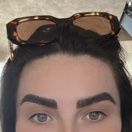 Brows on point. They obviously just got colored so we're a bit dark, but they lighten up in a few days.