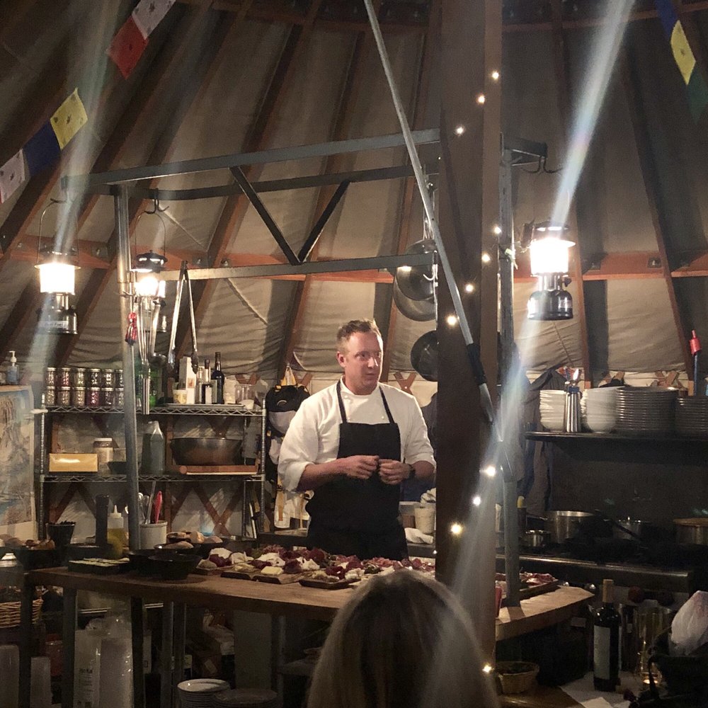 The Yurt At Solitude - Chef Craig Gerome talks us through the menu inside the yurt (that's basically the whole kitchen right there!) - American Near Me - Solitude, Utah The Yurt At Solitude - Chef Craig Gerome talks us through the menu inside the yurt (that's basically the whole kitchen right there!) - American Near Me - Solitude, Utah