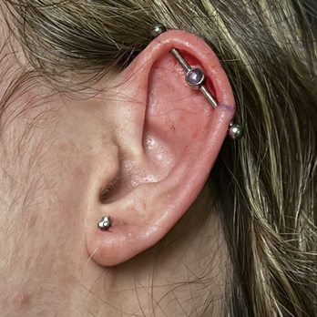 Chronic Tattoo - Helix with jewel - Tattoo Near Me - San Diego, California Chronic Tattoo - Helix with jewel - Tattoo Near Me - San Diego, California