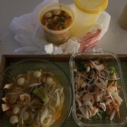 V.Nam Pho - Special Combination Udon Noodle Soup Lotus Stem Salad with Shrimp and Pork