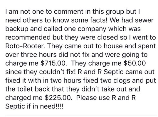 R & R Septic & Sewer Service Logo