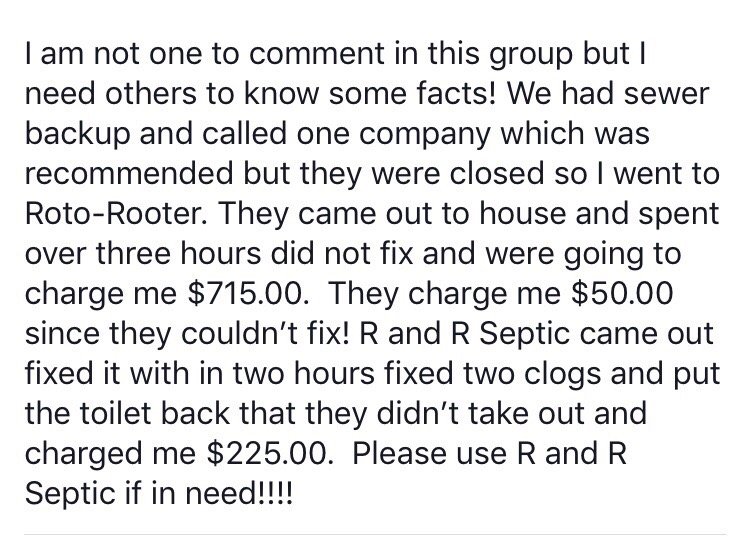 Slide of R & R Septic & Sewer Service