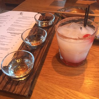 Ototo - Sake flight next to my other yummy drink! - Japanese Near Me - Denver, Colorado