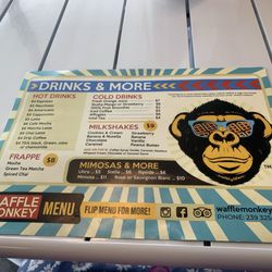Waffle Monkey - Drink menu