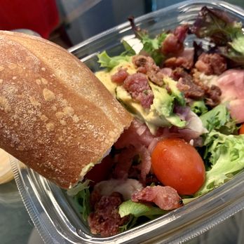 Panera Bread - Green Goddess Salad and Bread (Grubhub) delivered on a rainy day in Charleston, SC. - Sandwiches Near Me - Charleston, South Carolina