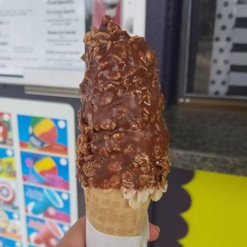 Twist N Dip - Blackberry softserve + Nestle Crunch dip + Sugar cone = YUM! - Ice Cream & Frozen Yogurt Near Me - Auburn Hills, Michigan Twist N Dip - Blackberry softserve + Nestle Crunch dip + Sugar cone = YUM! - Ice Cream & Frozen Yogurt Near Me - Auburn Hills, Michigan