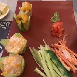 Uni, scallop, and king crab sashimi just terrible Uni, scallop, and king crab sashimi just terrible