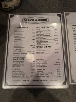 Menu photo 2 Gravel and Grind Frederick, MD Menu photo 2 Gravel and Grind Frederick, MD