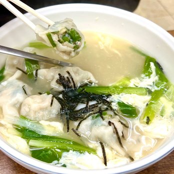 Myung In Dumplings - Dumpling Soup with dumplings, green onions & egg $13.80 5* - Korean Near Me - Garden Grove, California Myung In Dumplings - Dumpling Soup with dumplings, green onions & egg $13.80 5* - Korean Near Me - Garden Grove, California