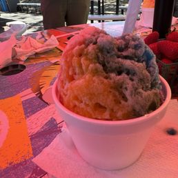 Passion fruit. Cherry and blue raspberry Passion fruit. Cherry and blue raspberry