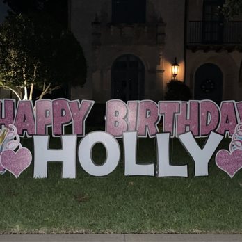Yard Pop Dallas - Sweet birthday greetings make a girl feel like a princess! - Party Equipment Rentals Near Me Yard Pop Dallas - Sweet birthday greetings make a girl feel like a princess! - Party Equipment Rentals Near Me