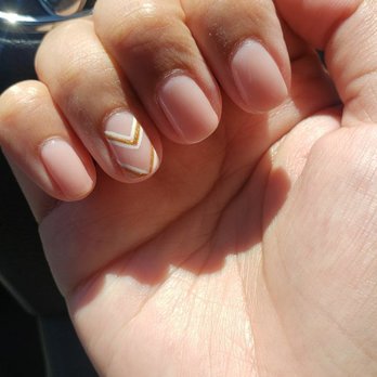 Showtime Nail Salon - Pink and gold on my natural nails, by Helen - Nail Salons Near Me - Las Vegas, Nevada Showtime Nail Salon - Pink and gold on my natural nails, by Helen - Nail Salons Near Me - Las Vegas, Nevada