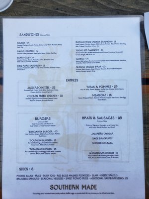 Menu photo 5 Bay Street Biergarten Charleston, SC