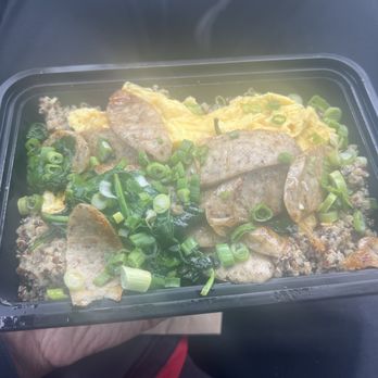 Two Eggs! - McDonough - Quinoa Bowl with Chicken Sausage to go. - Breakfast & Brunch Near Me - Hampton, Georgia Two Eggs! - McDonough - Quinoa Bowl with Chicken Sausage to go. - Breakfast & Brunch Near Me - Hampton, Georgia