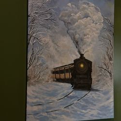 The Station - Wall art with railroad theme