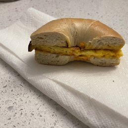 Egg and cheese sandwich.