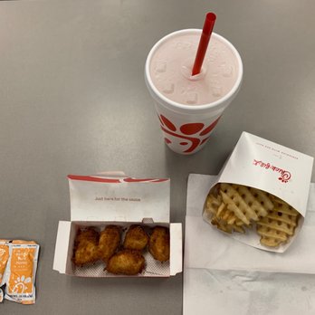 Chick-fil-A - 5 pack nuggets with honey, medium fries, lemonade - Fast Food Near Me - Atlanta, Georgia Chick-fil-A - 5 pack nuggets with honey, medium fries, lemonade - Fast Food Near Me - Atlanta, Georgia