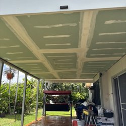 Aloha decking and fencing - Demo out the old Drywall installed new mold resistant drywall