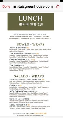 Menu photo 2 Etai's Green House Denver, CO