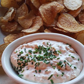 Vinsetta Garage - Kettle cooked chips and onion dip - American Near Me - Berkley, Michigan