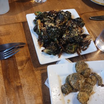 Rail Craft Kitchen & Bar - Crispy Brussels Sprouts and Best Dill Pickle Chips-Ever - Bars Near Me - Dublin, Ohio Rail Craft Kitchen & Bar - Crispy Brussels Sprouts and Best Dill Pickle Chips-Ever - Bars Near Me - Dublin, Ohio