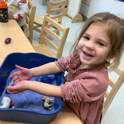 The Children's Courtyard of West Aurora - Exploring kinetics sand