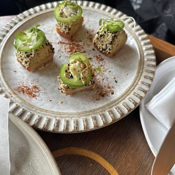 The Bungalow Kitchen - Jalapeño lobster toast - New American Near Me - Tiburon, California The Bungalow Kitchen - Jalapeño lobster toast - New American Near Me - Tiburon, California