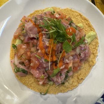 Holbox - Smoked Fish Tostada - Latin American Near Me - Los Angeles, California Holbox - Smoked Fish Tostada - Latin American Near Me - Los Angeles, California