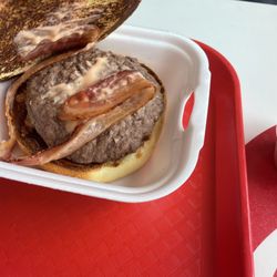 Miller's Drive-Thru - Cheeseburger missing the cheese.