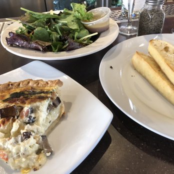 Portobello's - Quiche, mixed greens, bread and potatoes. - Breakfast & Brunch Near Me - Salinas, California Portobello's - Quiche, mixed greens, bread and potatoes. - Breakfast & Brunch Near Me - Salinas, California