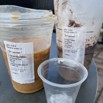 Starbucks - Our dranks and Mila's empty puppacino - Coffee & Tea Near Me - Ocala, Florida Starbucks - Our dranks and Mila's empty puppacino - Coffee & Tea Near Me - Ocala, Florida