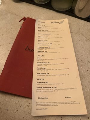 Menu photo 1 Baba Cool Brooklyn, NY