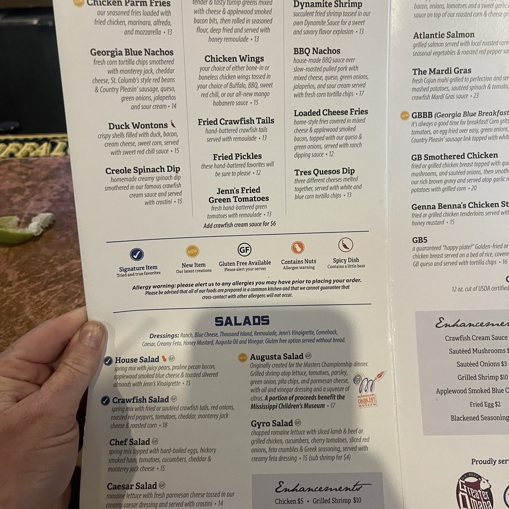 Georgia Blue - Menu - Southern Near Me - Madison, Mississippi Georgia Blue - Menu - Southern Near Me - Madison, Mississippi