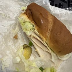 Fountain Sub And Salads - Turkey and cheese with everything minus tomato!