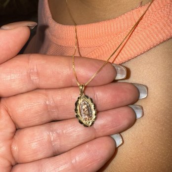 White Diamond Jewelers - Virgin Mary of Guadalupe Necklace - Jewelry Near Me - Redondo Beach, California White Diamond Jewelers - Virgin Mary of Guadalupe Necklace - Jewelry Near Me - Redondo Beach, California