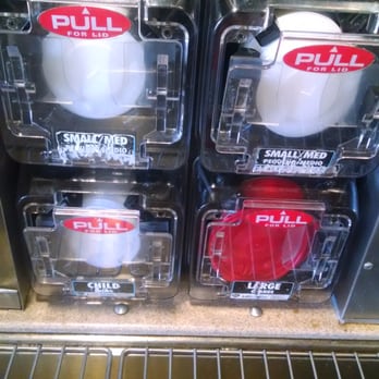 McDonald's - Not really sure about their cup lid locker, maybe it keeps soda off the lids or something, but it's clunky and annoying. - Fast Food Near Me - Estes Park, Colorado