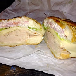 Red Mills Market - Boars Head oven roasted turkey and swiss on a roll. $6