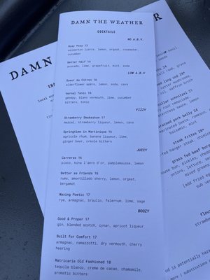 Menu photo 5 Damn the Weather Seattle, WA Menu photo 5 Damn the Weather Seattle, WA