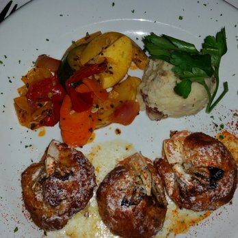 Scott's on Fifth - Shrimp mashed potatoes and grilled veggies - New American Near Me - Indialantic, Florida Scott's on Fifth - Shrimp mashed potatoes and grilled veggies - New American Near Me - Indialantic, Florida