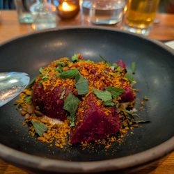 Crusco - Beets with mint, tom kha and makrut lime