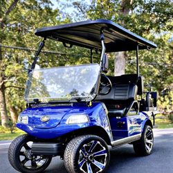 Lake Geneva Cart Rental LLC - Blue 4 seat golf cart rental