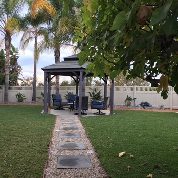 JDG Landscaping - New stone pathway, new lawn, new concrete pad - Landscaping Near Me JDG Landscaping - New stone pathway, new lawn, new concrete pad - Landscaping Near Me