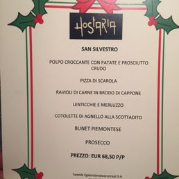 Special REAL Italian NYE menu! Perfecto!!!