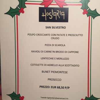 Hostaria - Special REAL Italian NYE menu! Perfecto!!! - Italian Near Me - Amsterdam, New Hampshire