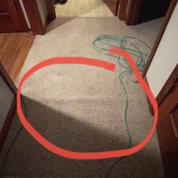 a red circle on the floor