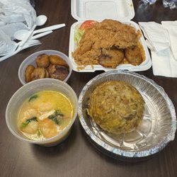 Punta Cana Restaurant - Shrimp Monfongo, Maduros, & Filete de Basa / Bass Fillet